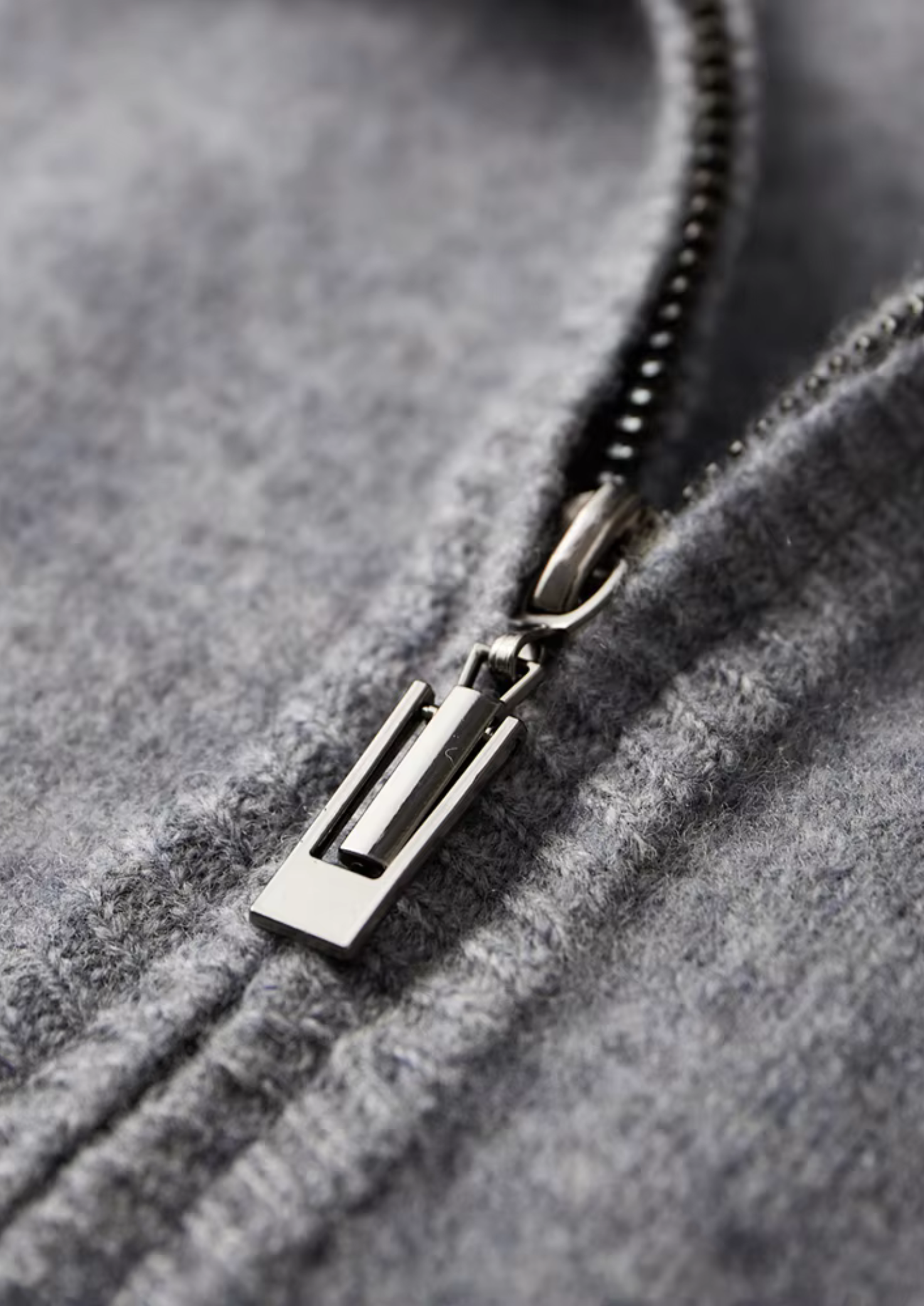 Miano® | CARDIGAN BISTEPIS À FERMETURE ÉCLAIR EN LAINE MÉRINOS