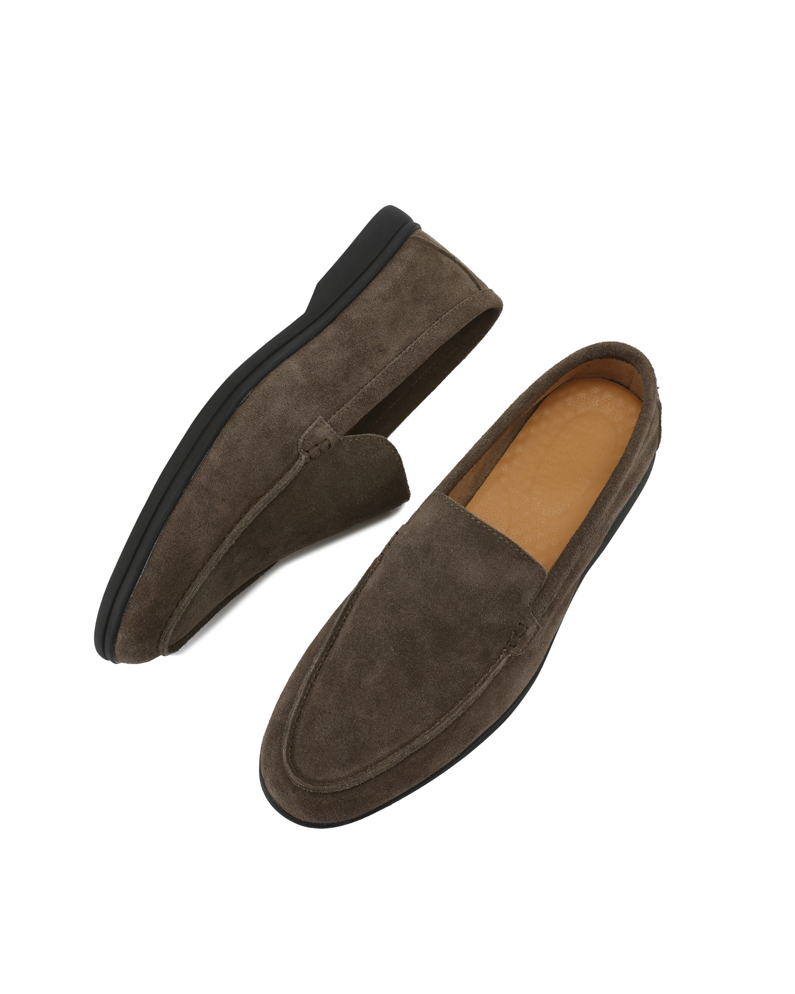 Miano® | Mocassins en daim haut de gamme - Semelles noires