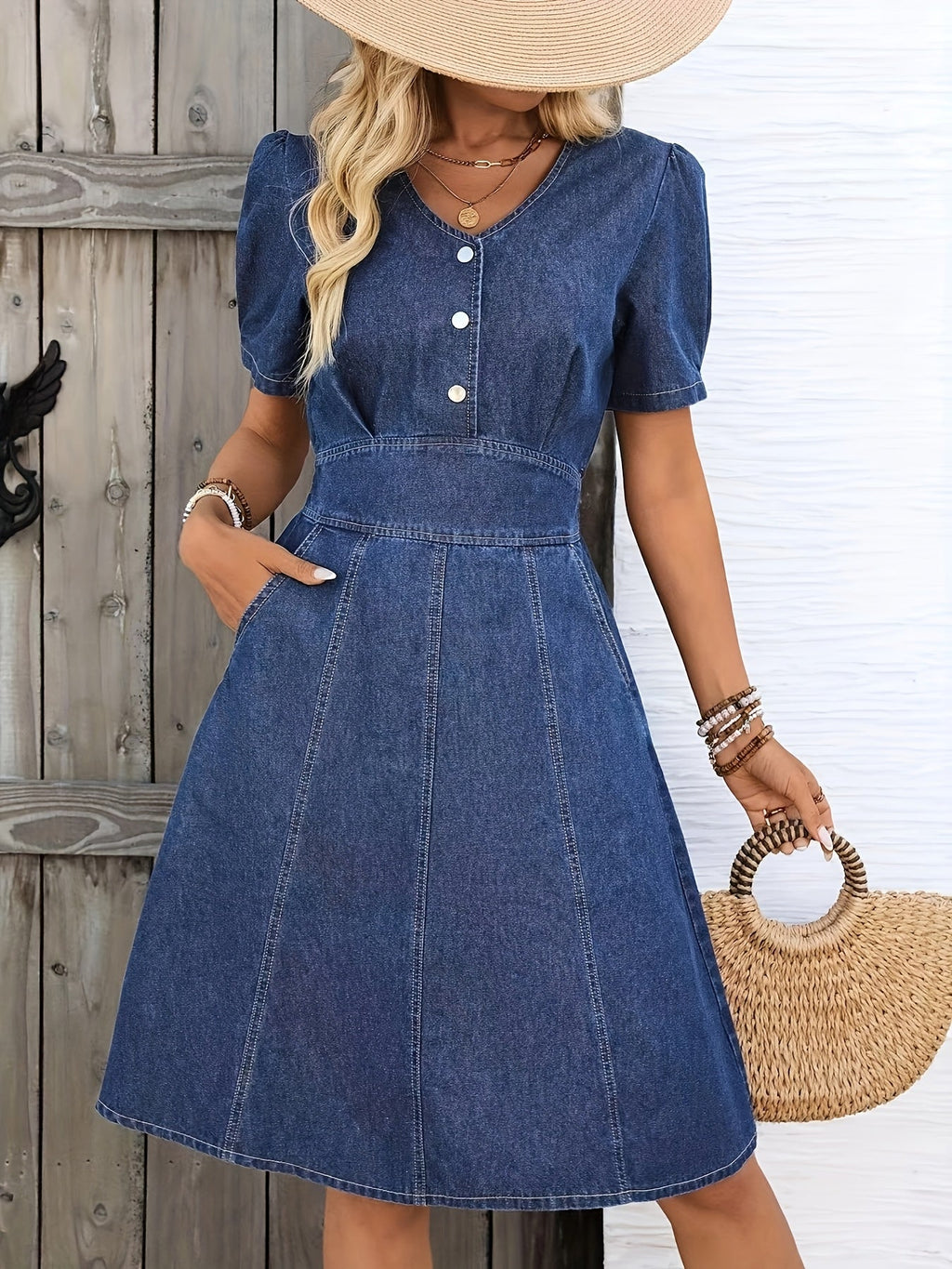 Miano® | Elegant denim robe 