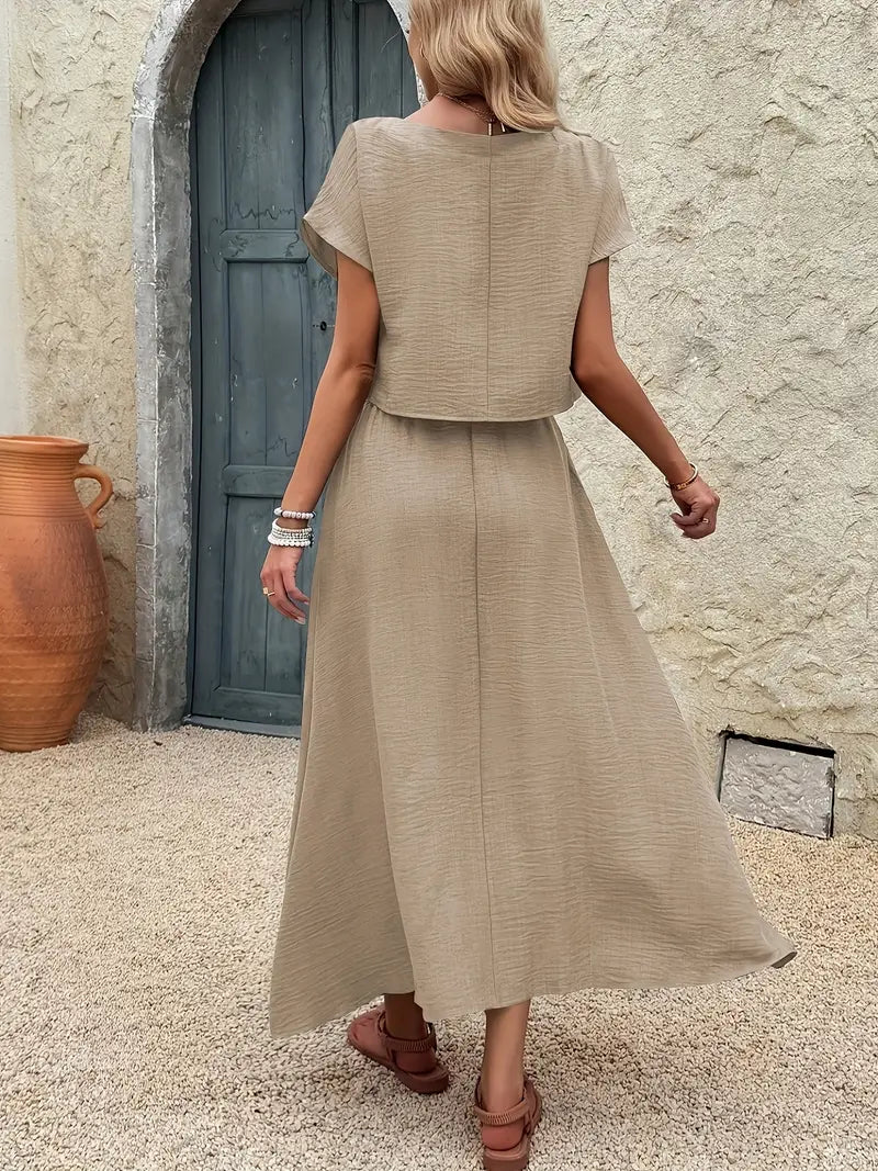 Miano® | Ensemble D'été Reina - Top &amp; Jupe En Lin