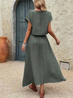 Miano® | Ensemble D'été Reina - Top &amp; Jupe En Lin