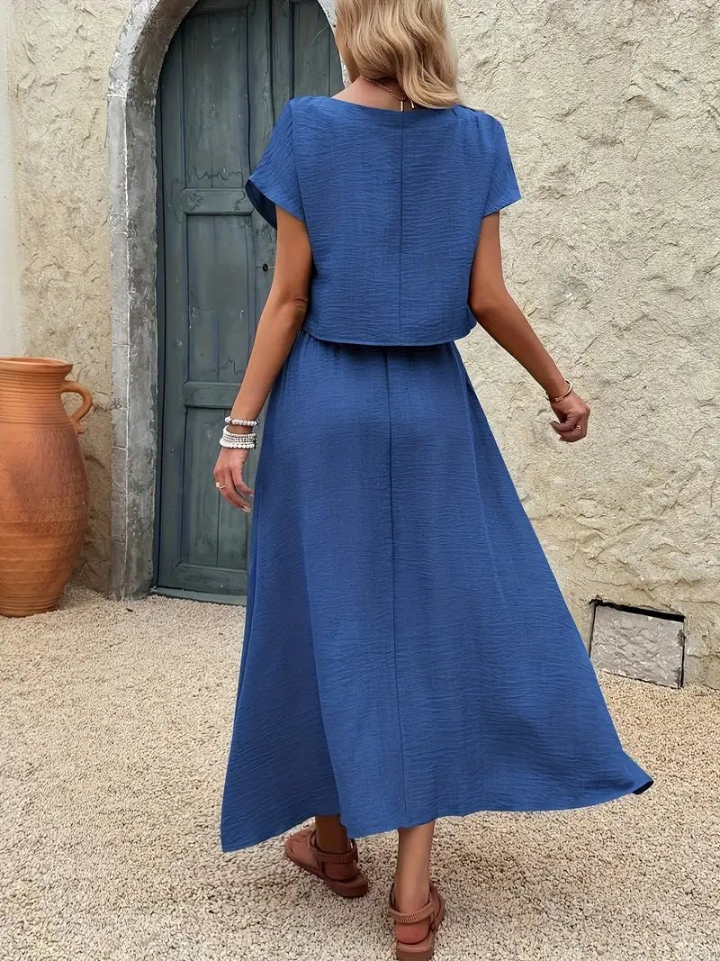 Miano® | Ensemble D'été Reina - Top &amp; Jupe En Lin