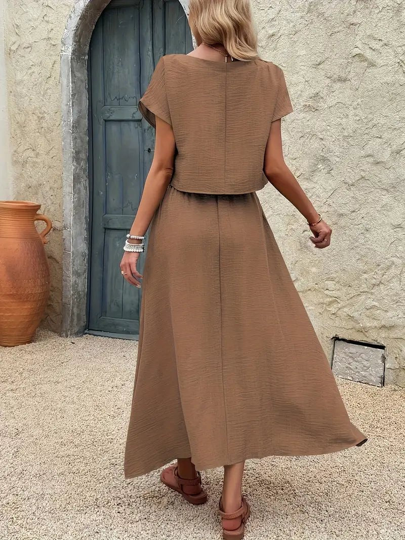 Miano® | Ensemble D'été Reina - Top &amp; Jupe En Lin