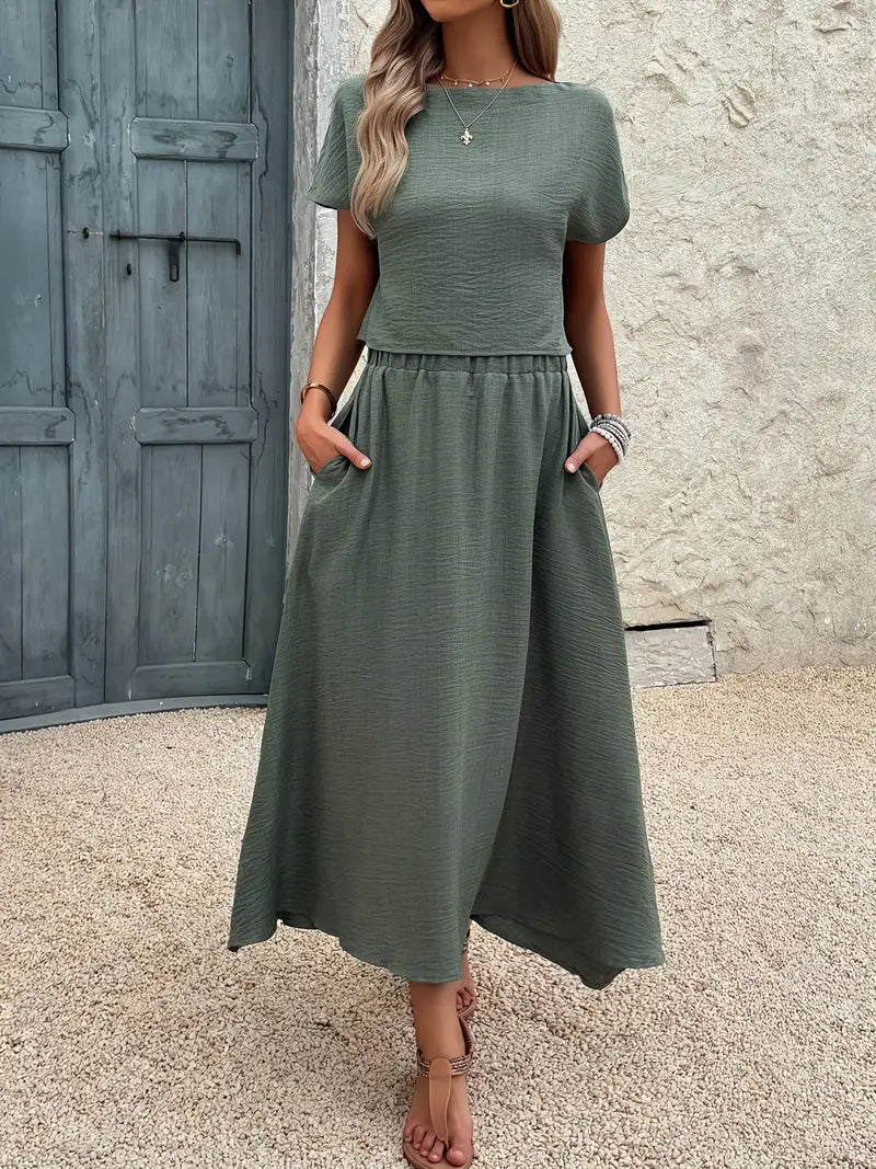 Miano® | Ensemble D'été Reina - Top & Jupe En Lin