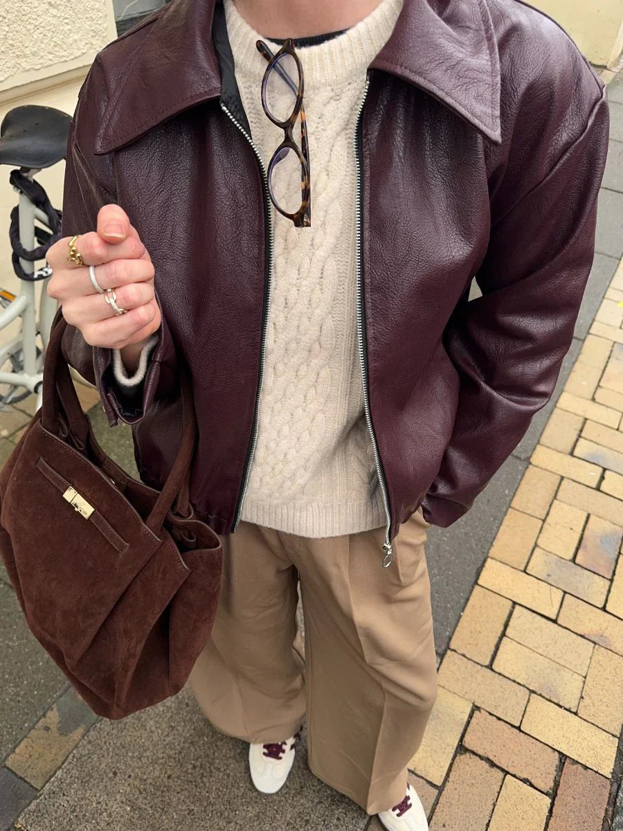 Miano® |  Veste Emmy – L'indispensable pièce cuir au twist moderne