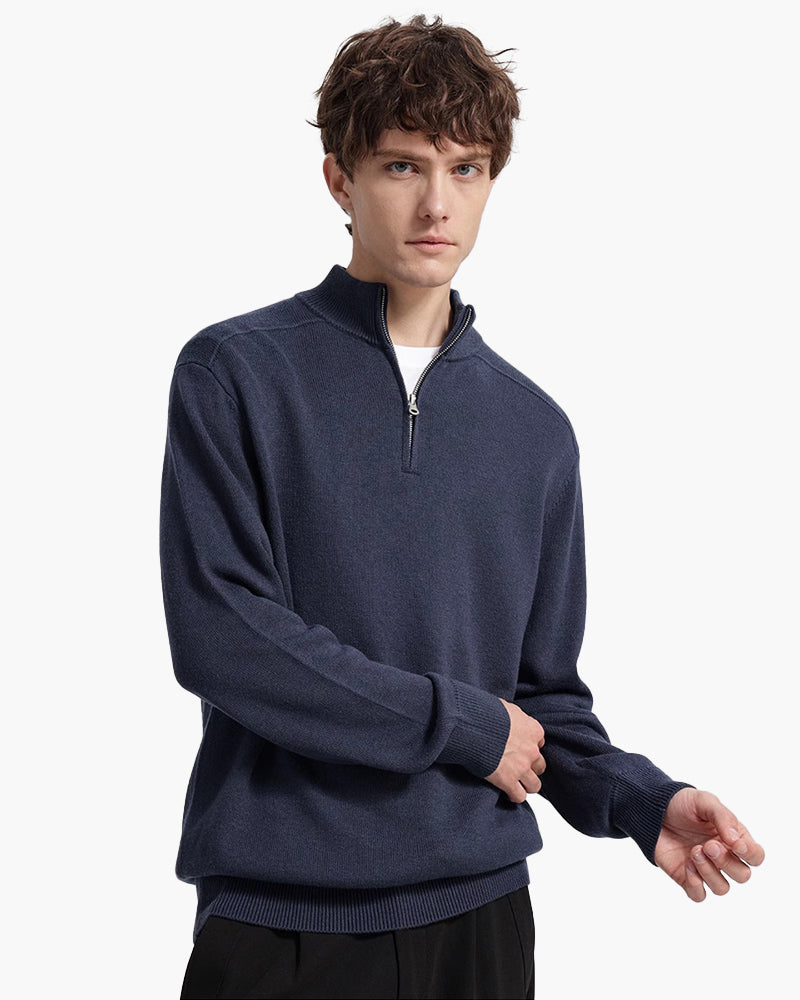 Miano® | Pull à demi-zip bleu marine