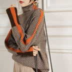 Miano® |  Pull à col roulé avec rayures contrastées