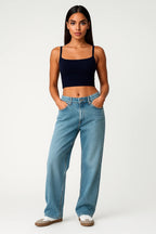 Miano® | Jeans Large à Taille Moyenne | Style Décontracté et Relaxé