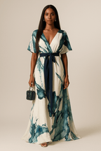 Miano® | Robe ample with aquarelle print