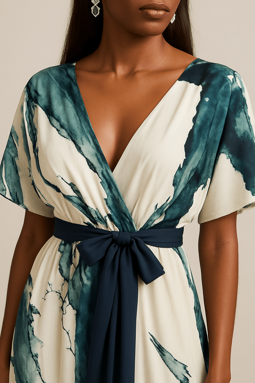 Miano® | Robe ample with aquarelle print